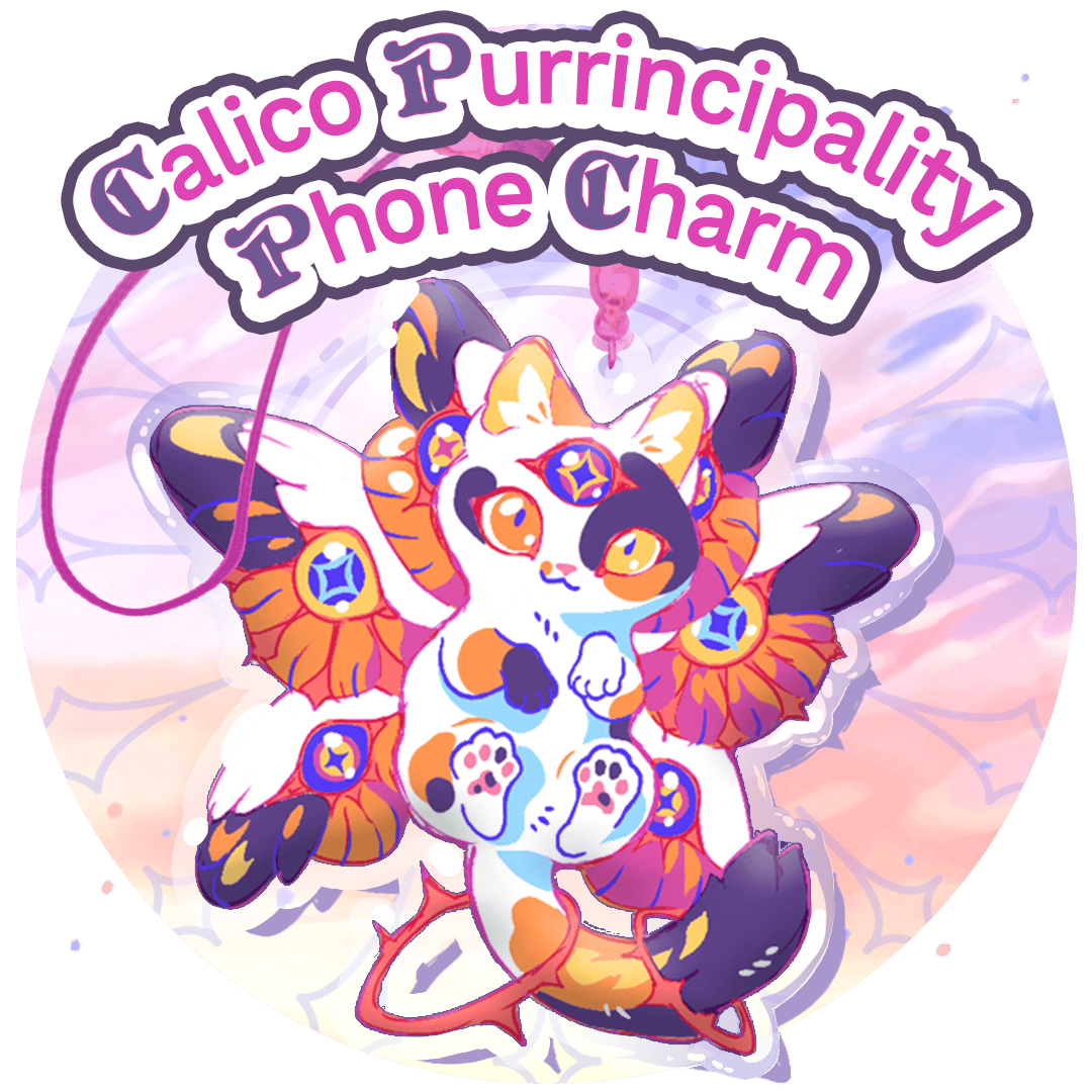 Calico Purrincipality Phone Charm