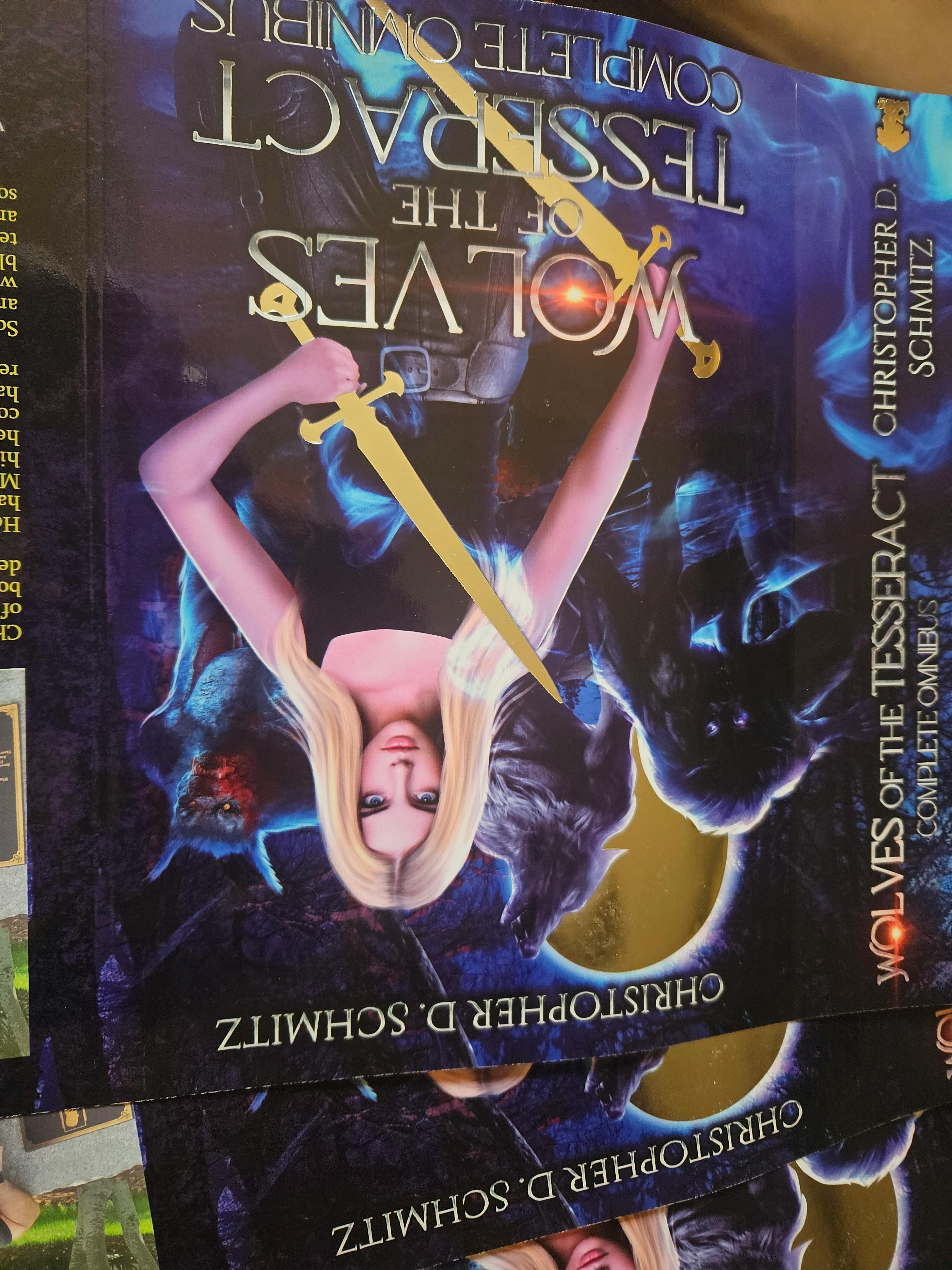 Dust Jacket early galley/test 1 (foiled moon & blade)