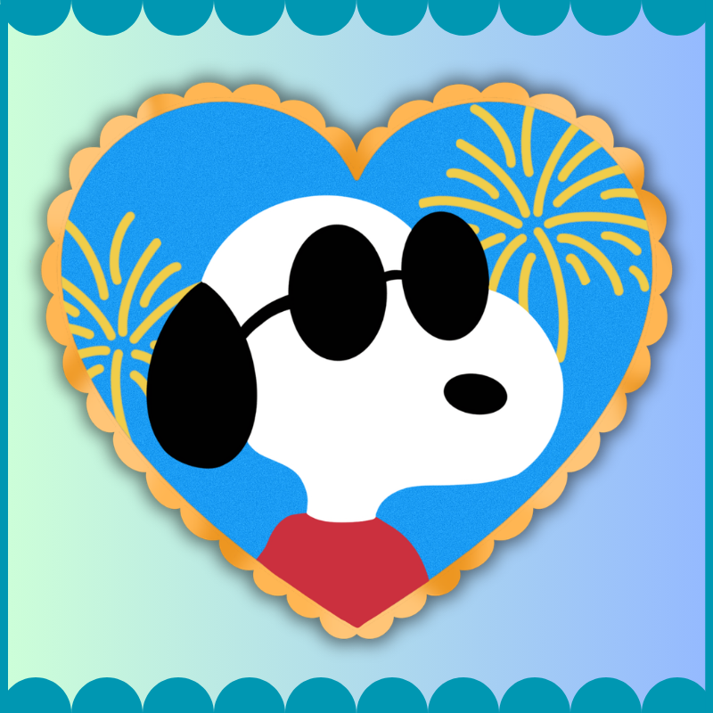 Joe Cool Face Heart Pin