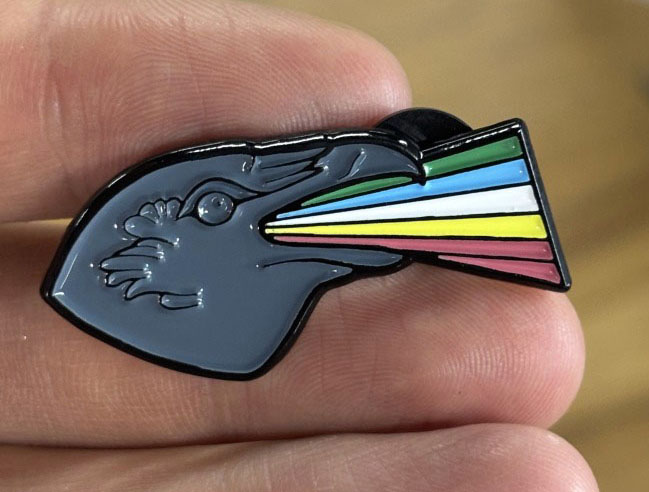 Shouting Crow Pin