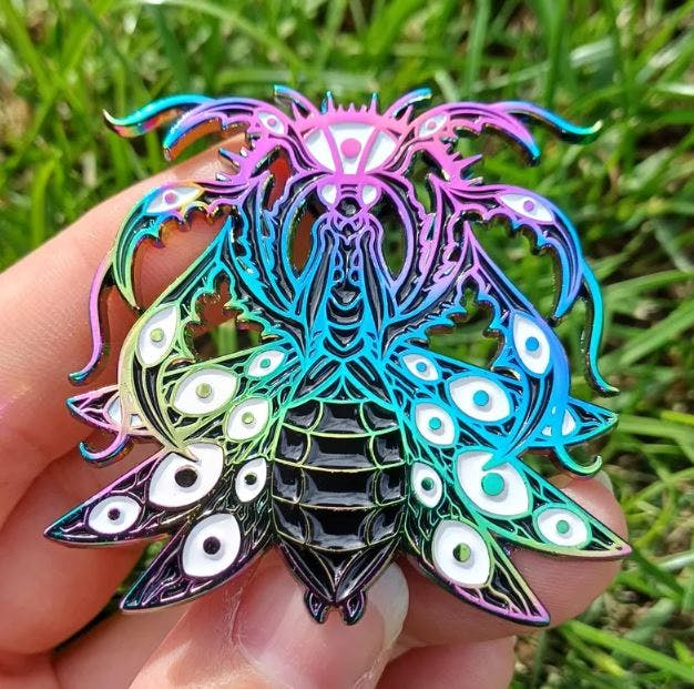 Rainbow Celestial Mantis Pin