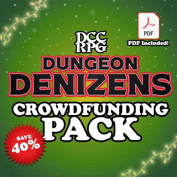 Dungeon Denizens (DCC) Crowdfunding Pack with pawns, stretch goal pack and rarities