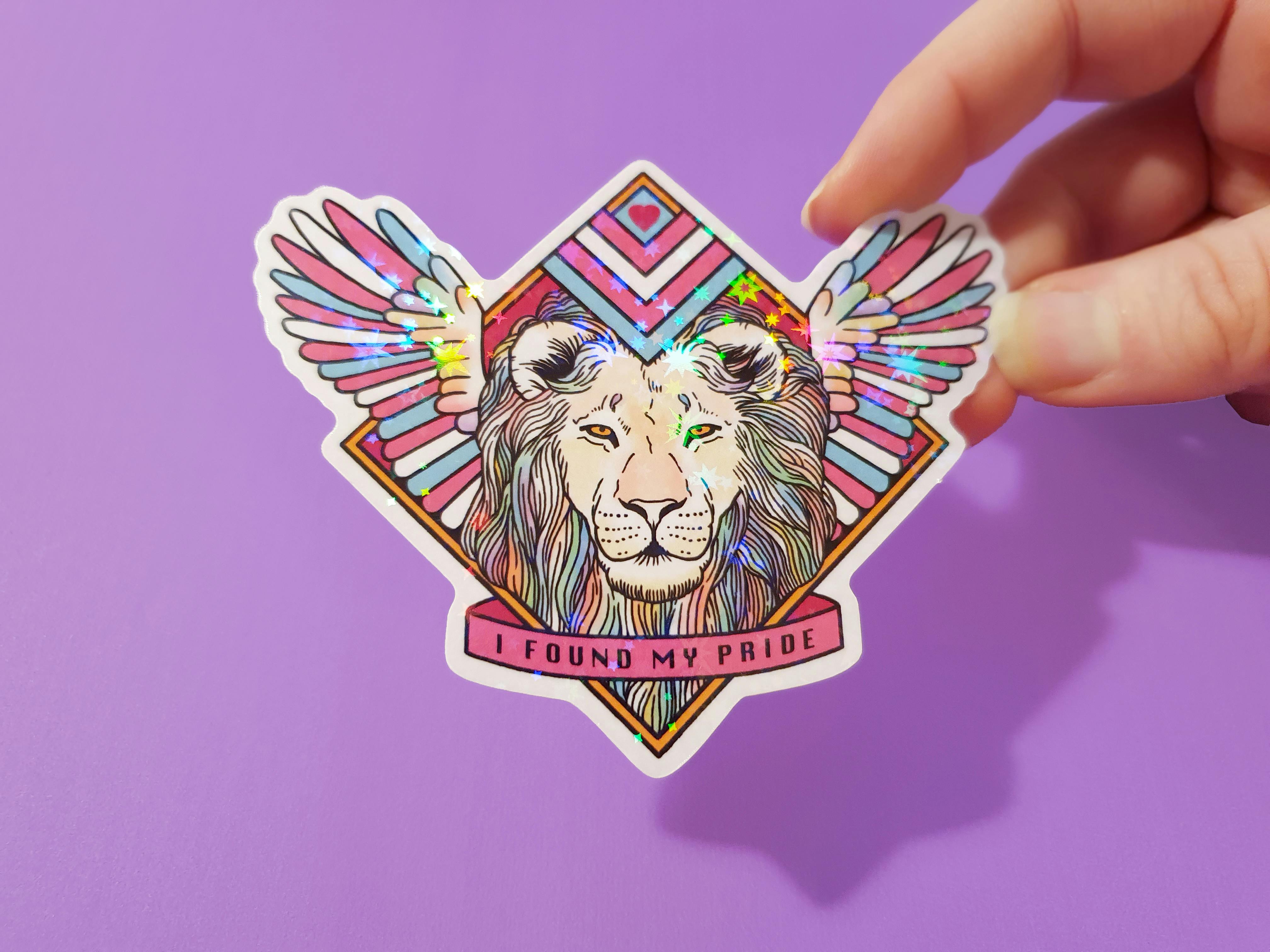 Trans Pride Lion Sticker