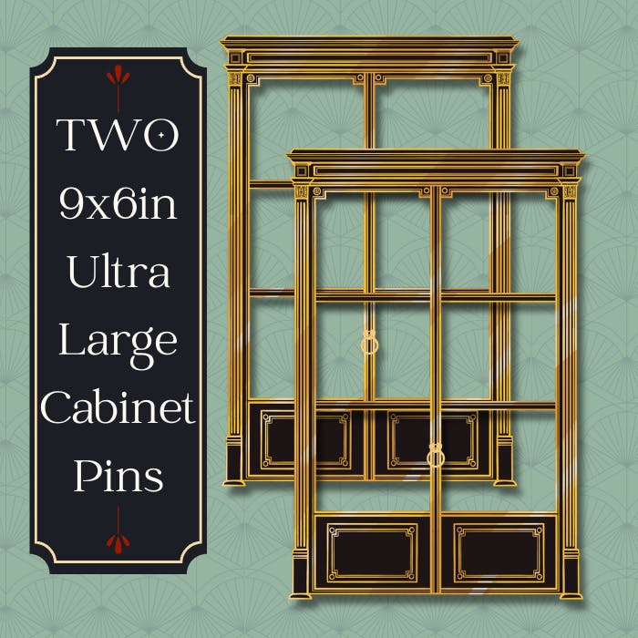 Two Ultra Large Cabinet Enamel Pins