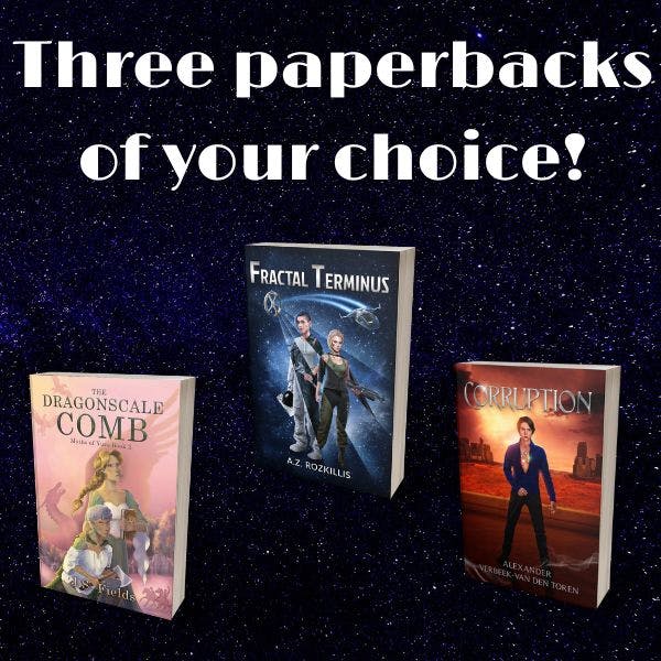 Three Paperback Books of your choice!