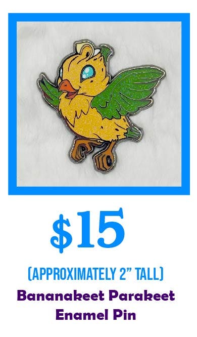 Bananakeet Parakeet Enamel Pin