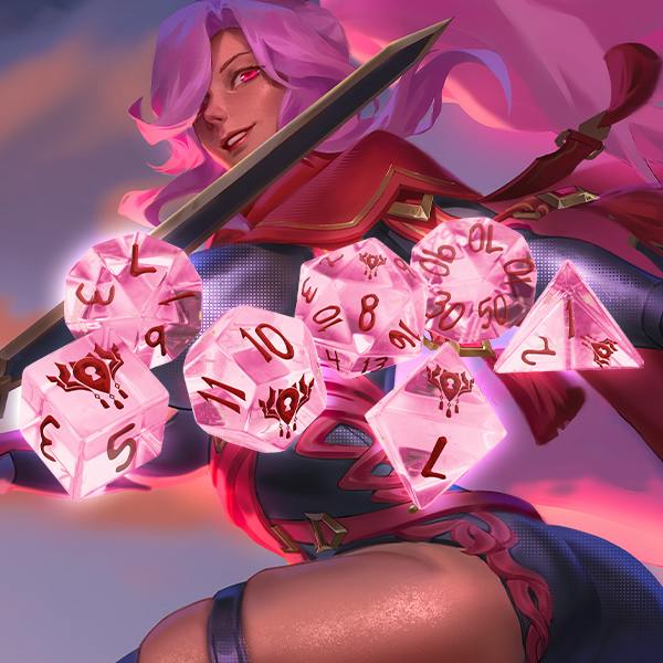Luxus Kunzite Dice Set