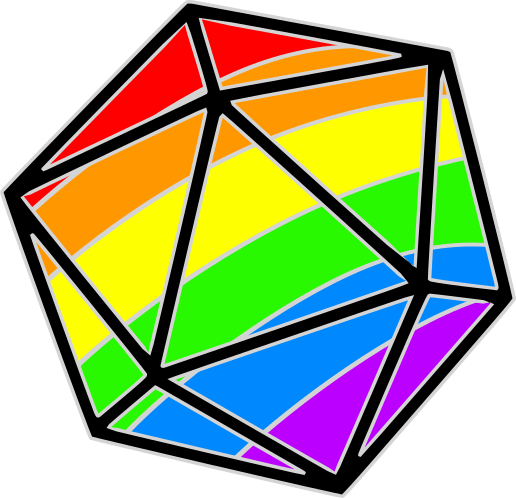D20 Rainbow Pin