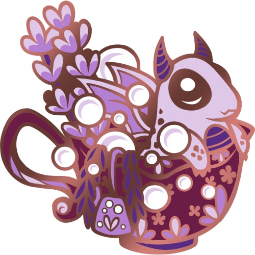 Lavender Bubble Tea (Collab Pin)