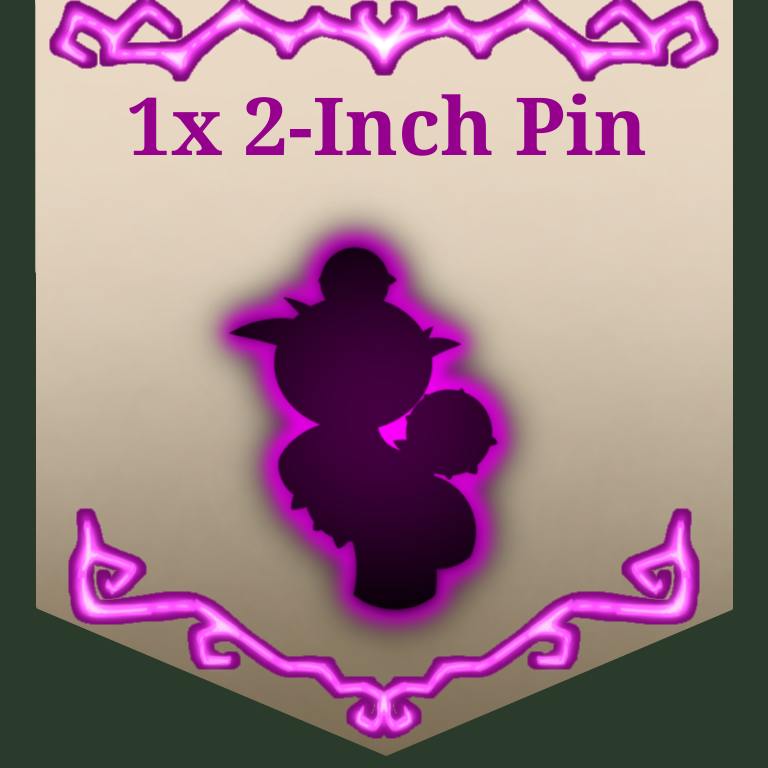 One 2-inch Enamel Pin