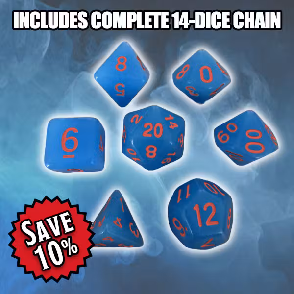 Dice, 14-set, Gongfarmer's Glow Dice