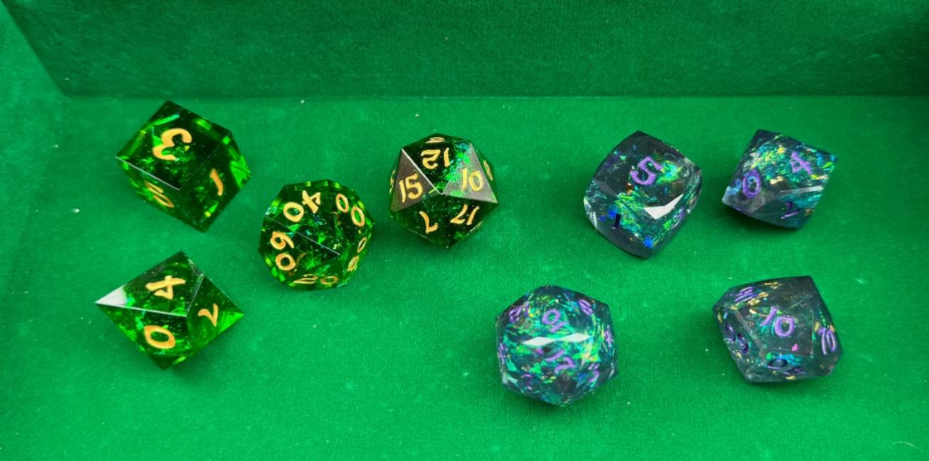 Proofs of The Magnus Archives Roleplaying Game exclusive dice from the manufacturer