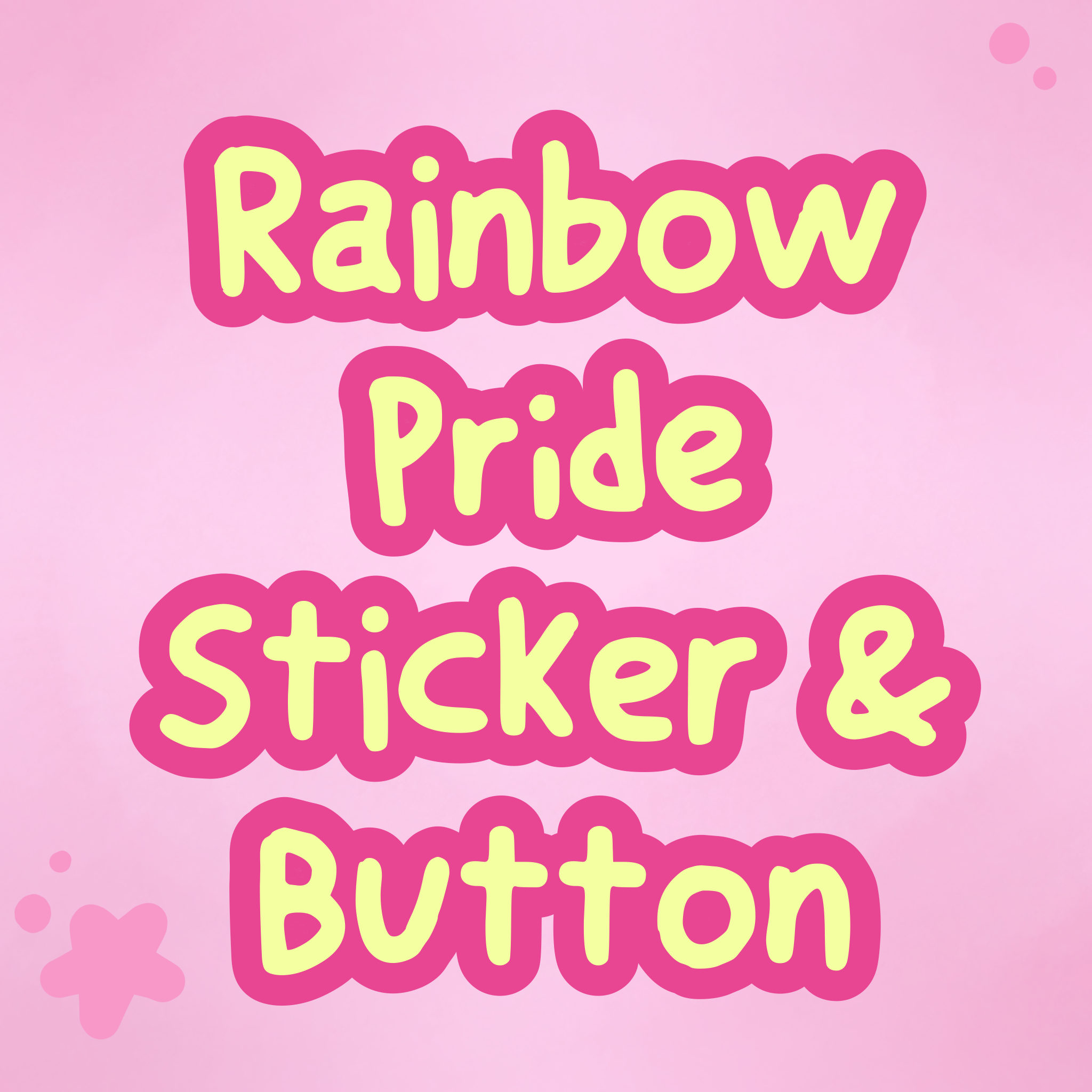 Rainbow Pride Sticker & Button Bundle
