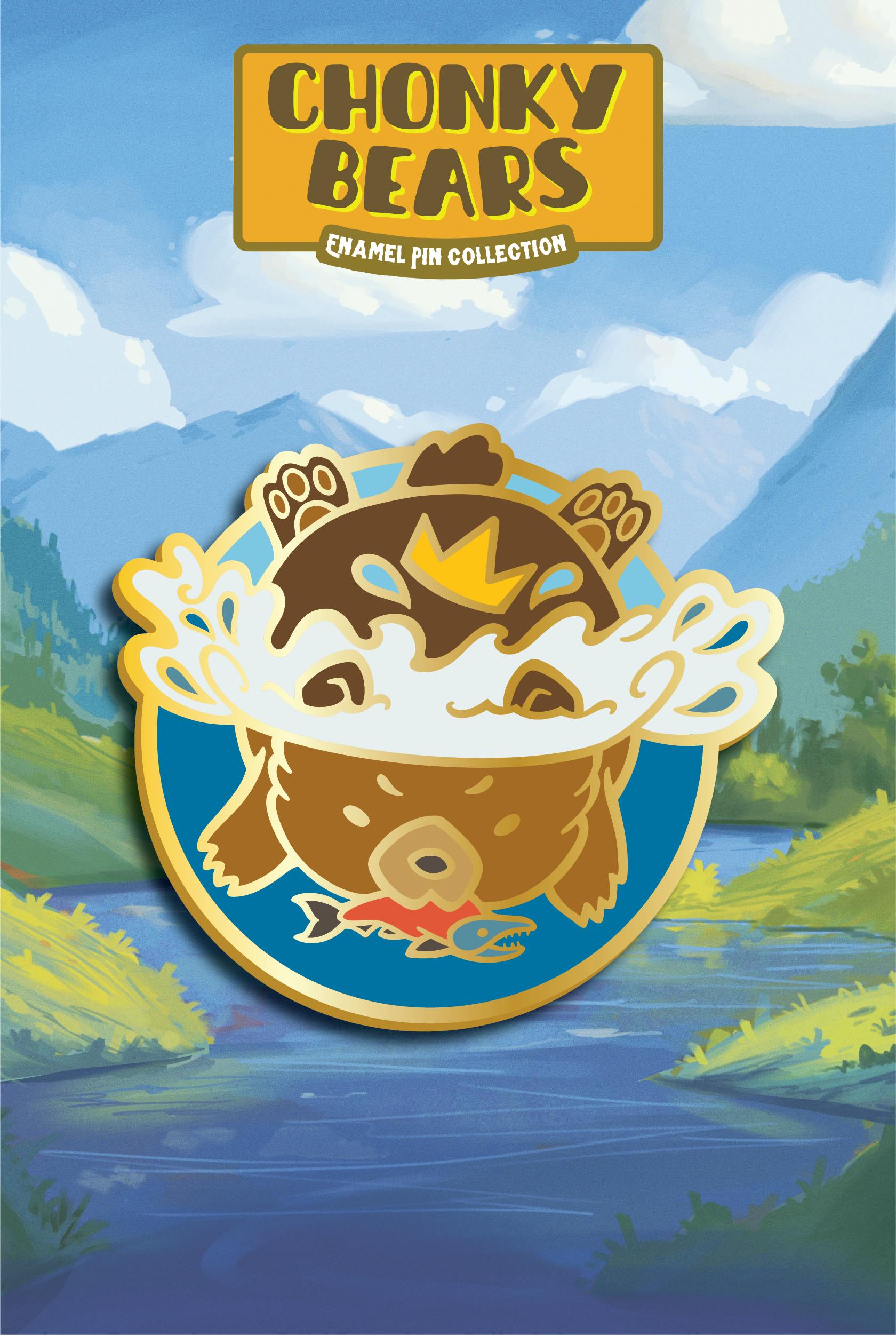 bear diving to catch a fish