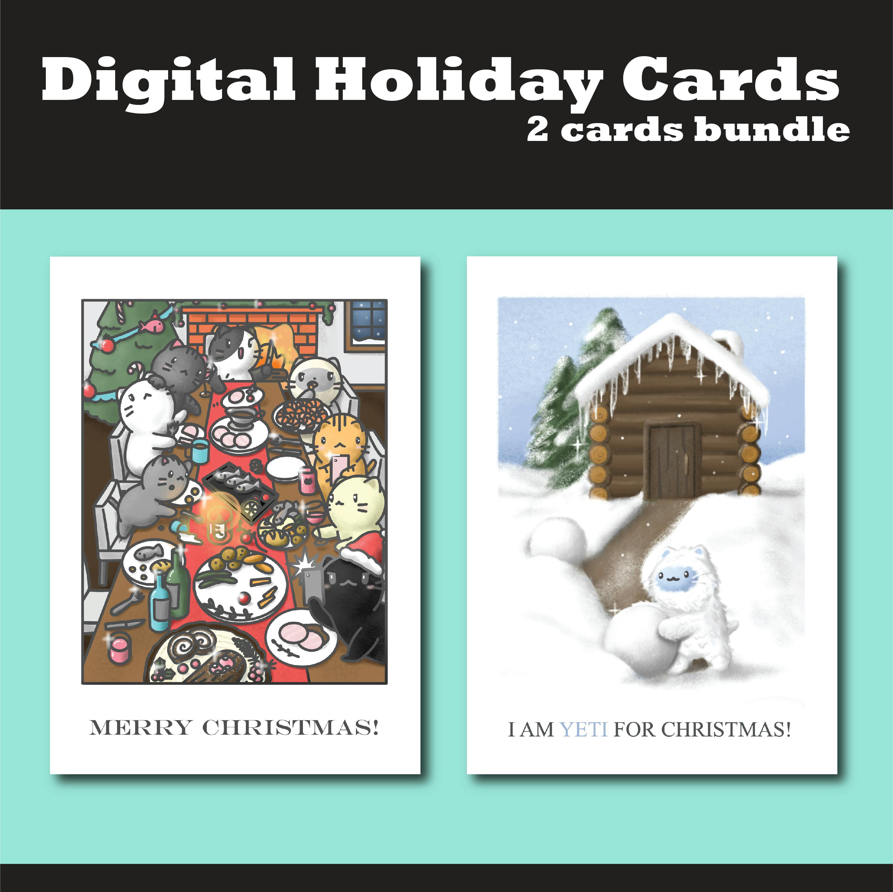 Digital Download Holiday Cards