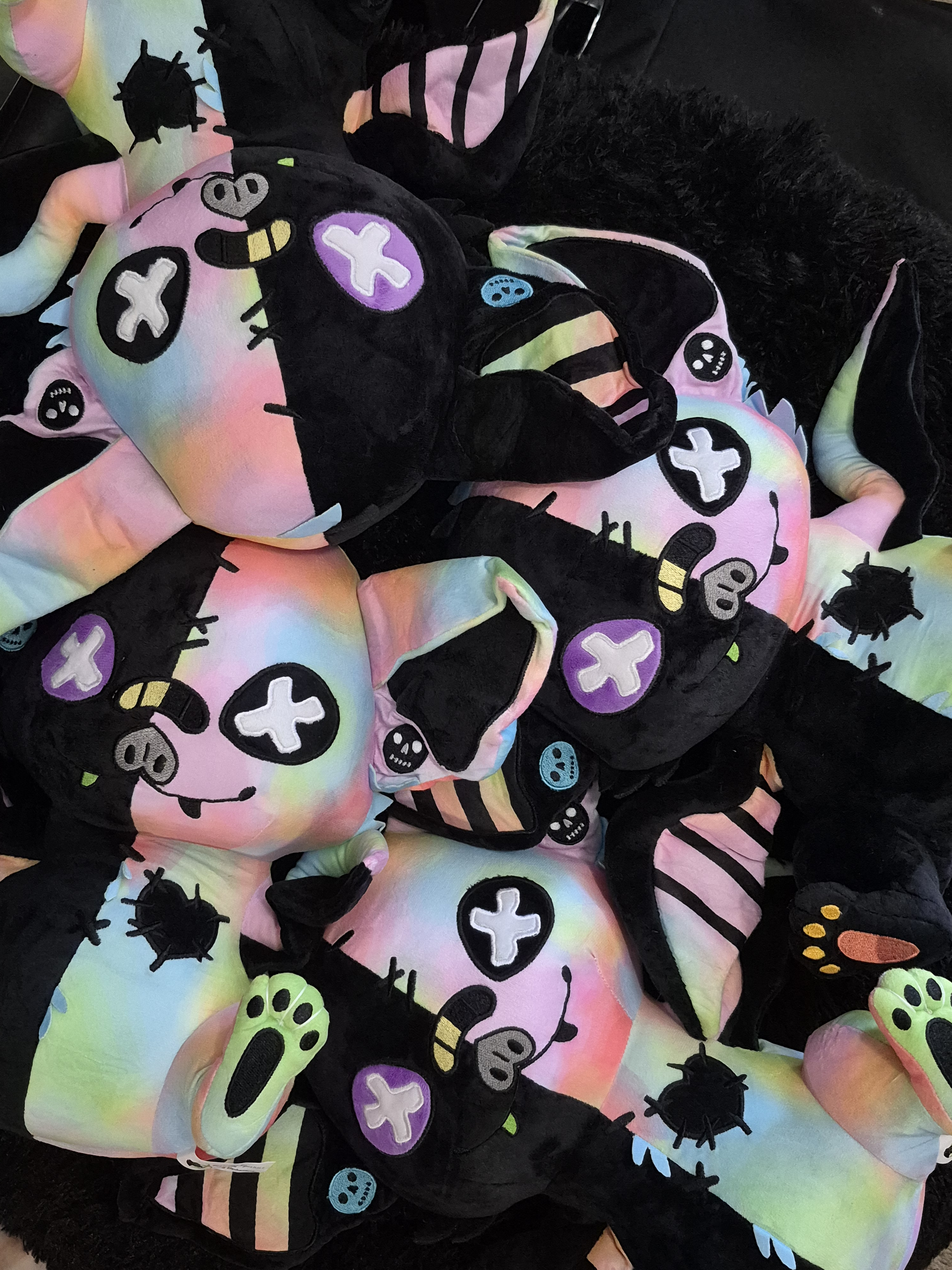 Pastel Rainbow Bat plushie -- 2026 Limited Edition