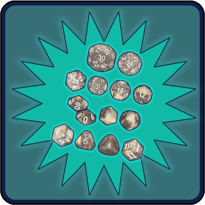 HA! #3 - Veins of the Fallen - Corrupted Mithril DCC Dice Set