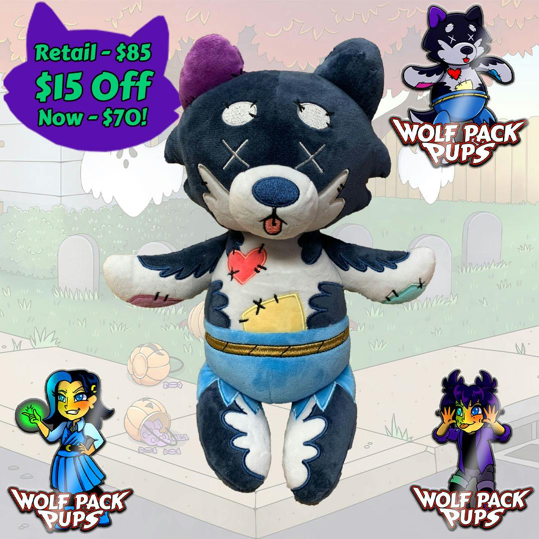 Night Wolf Voodoo Doll Pins & Plush Bundle