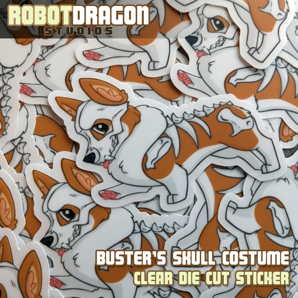Buster Skull Costume Sticker