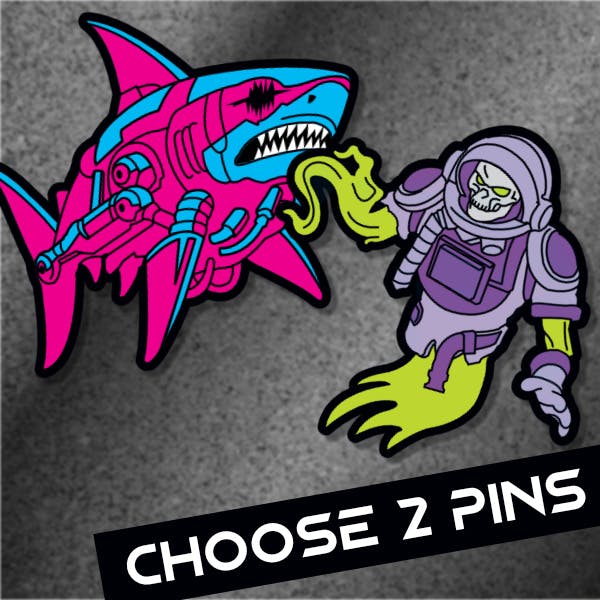 2 Space Raider Faction Pins