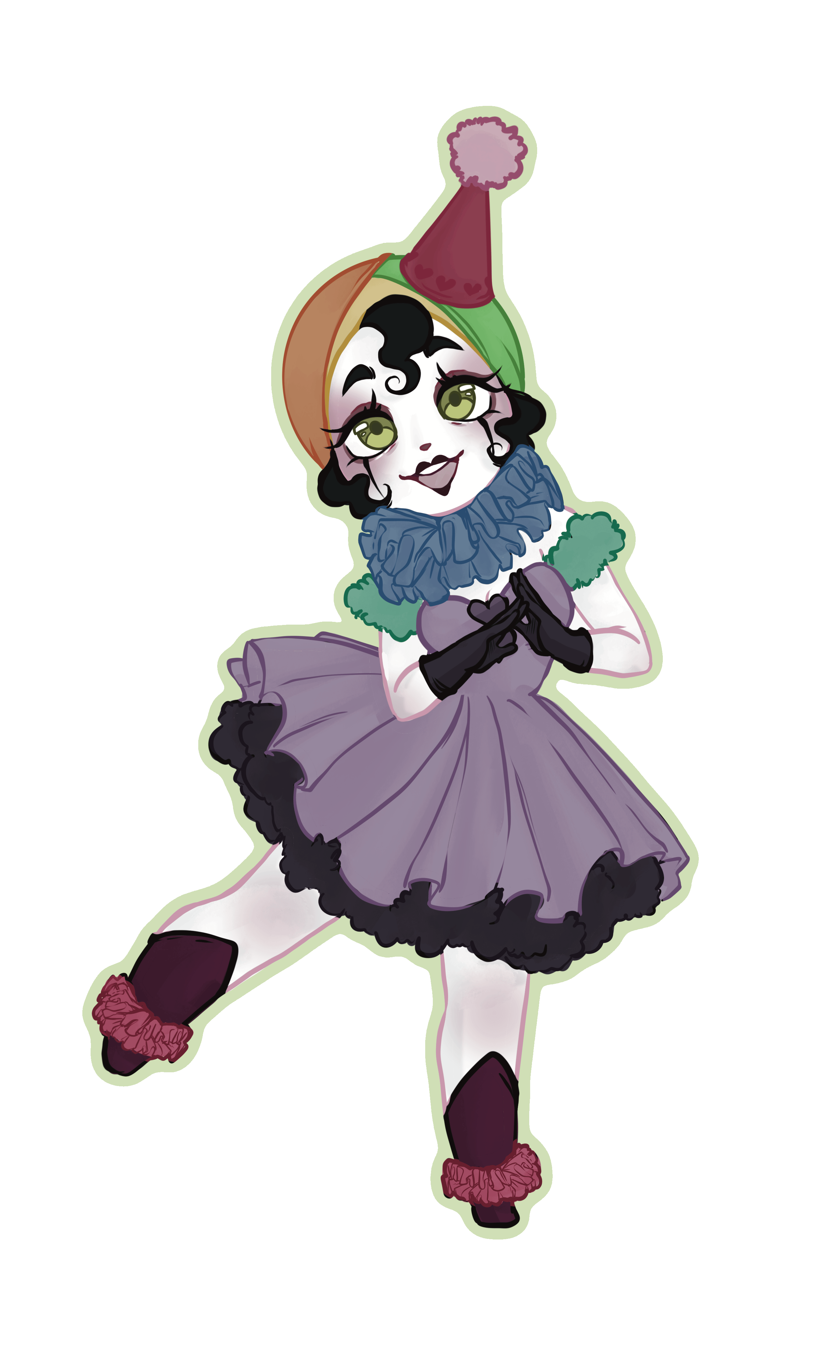 Rainbow Pierrot Keychain