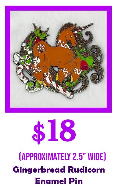 Gingerbread Rudicorn Enamel Pin