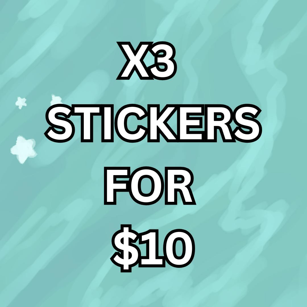 Vinyl Stickers 3 for 10