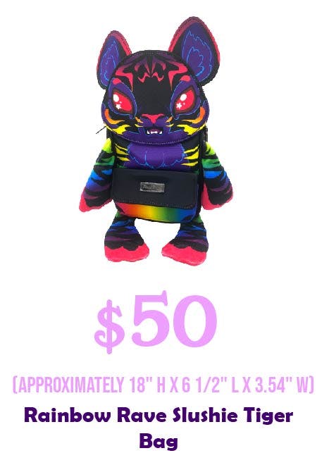 Rainbow Rave Slushie Tiger Bag