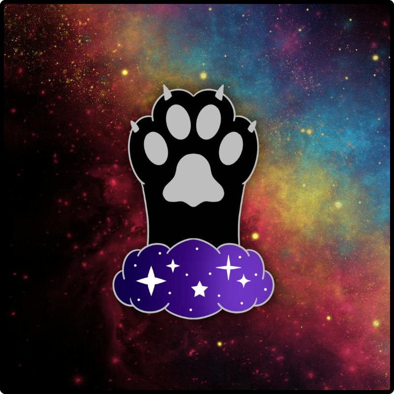 Black Cat Paw Mini Pin