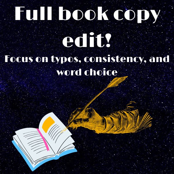 Full Book Copy Edit (To 100k words) with lead copy editor Heather Tracy