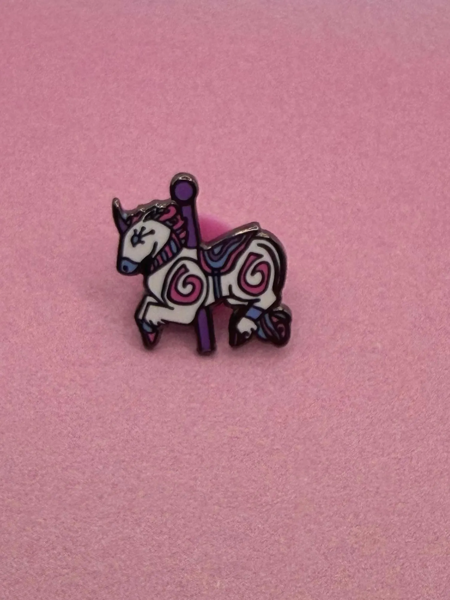 Trans pride flag unicorn mini enamel pin