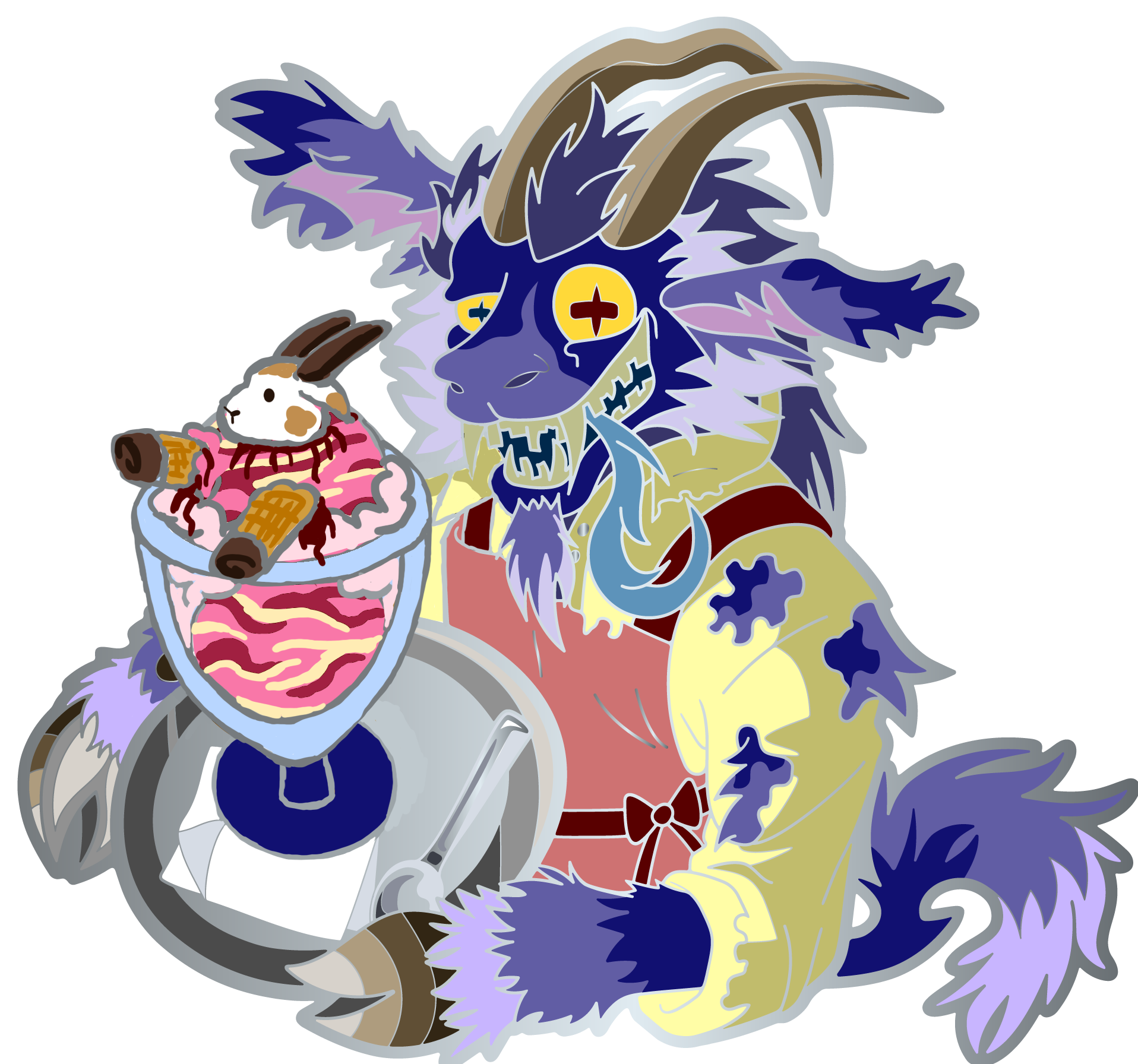 Chupacabra: IceScream Cryptid - Hard Enamel Pin