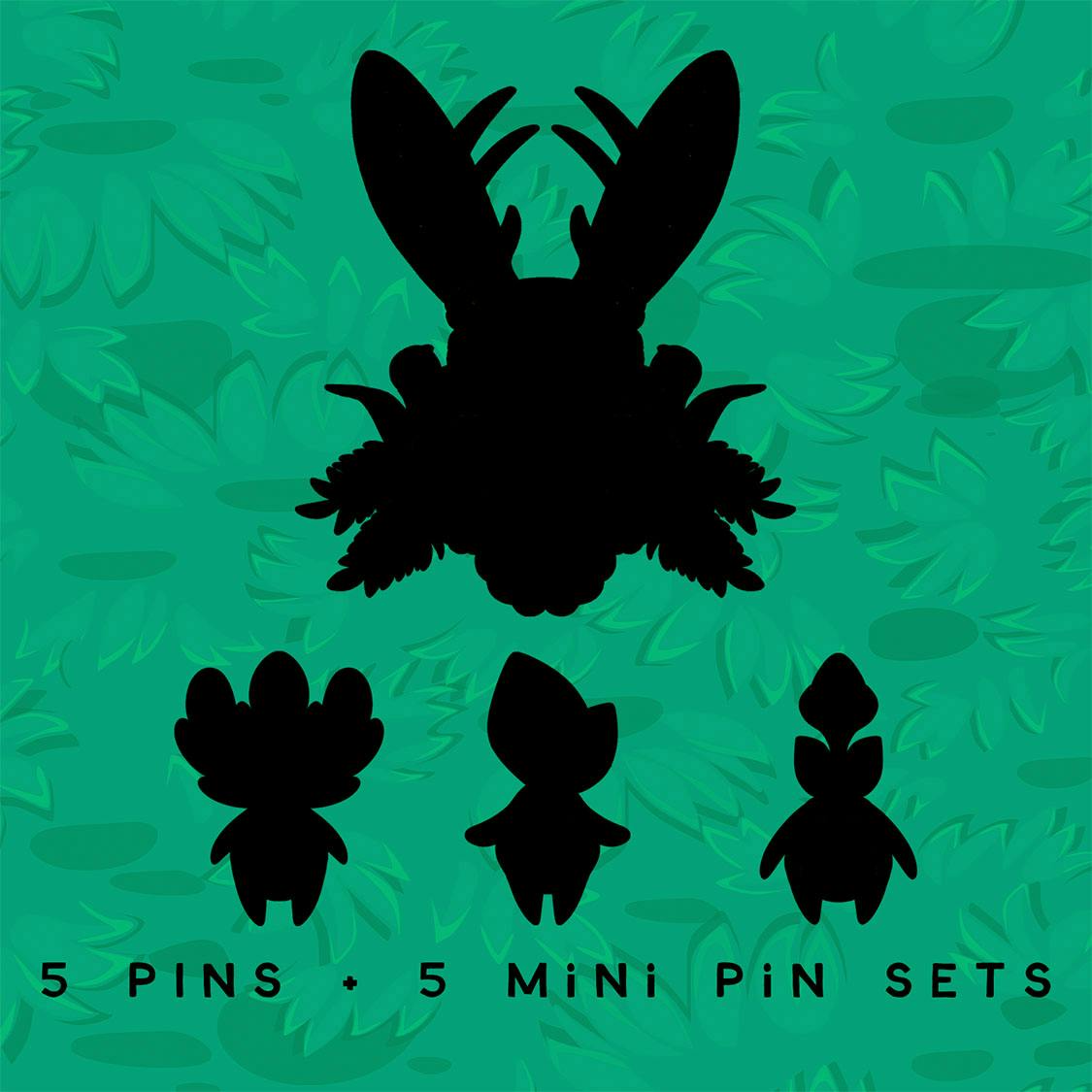 5 Enamel Pins + 5 Mini Pin Sets