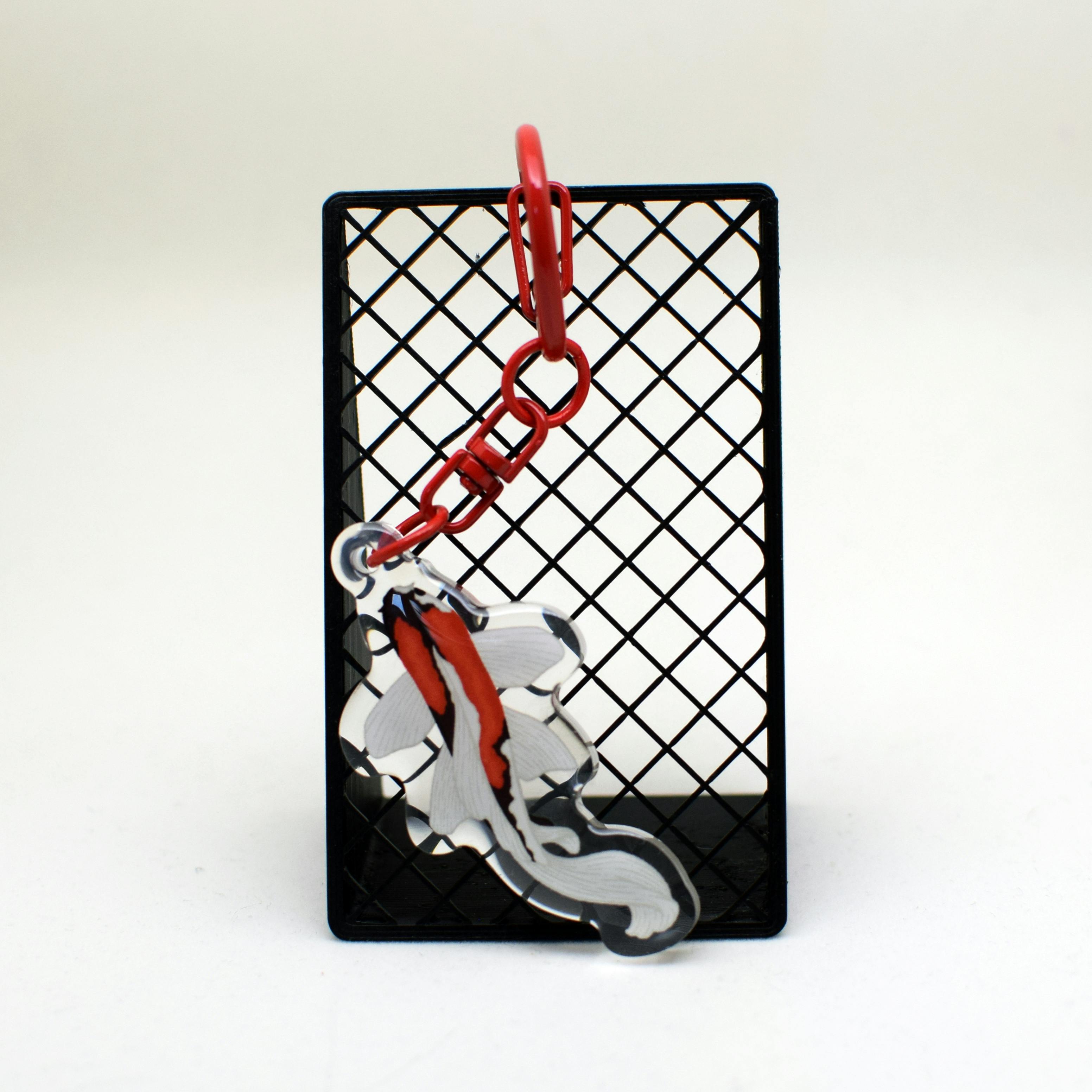 Red Koi Acrylic Keychain	