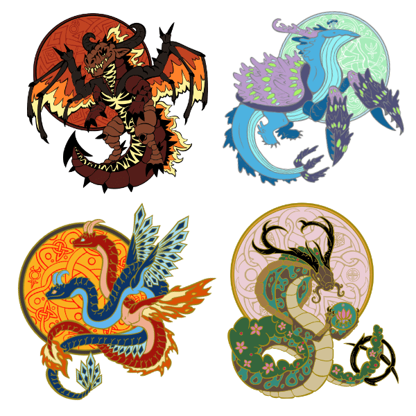 4x Planet Dragons