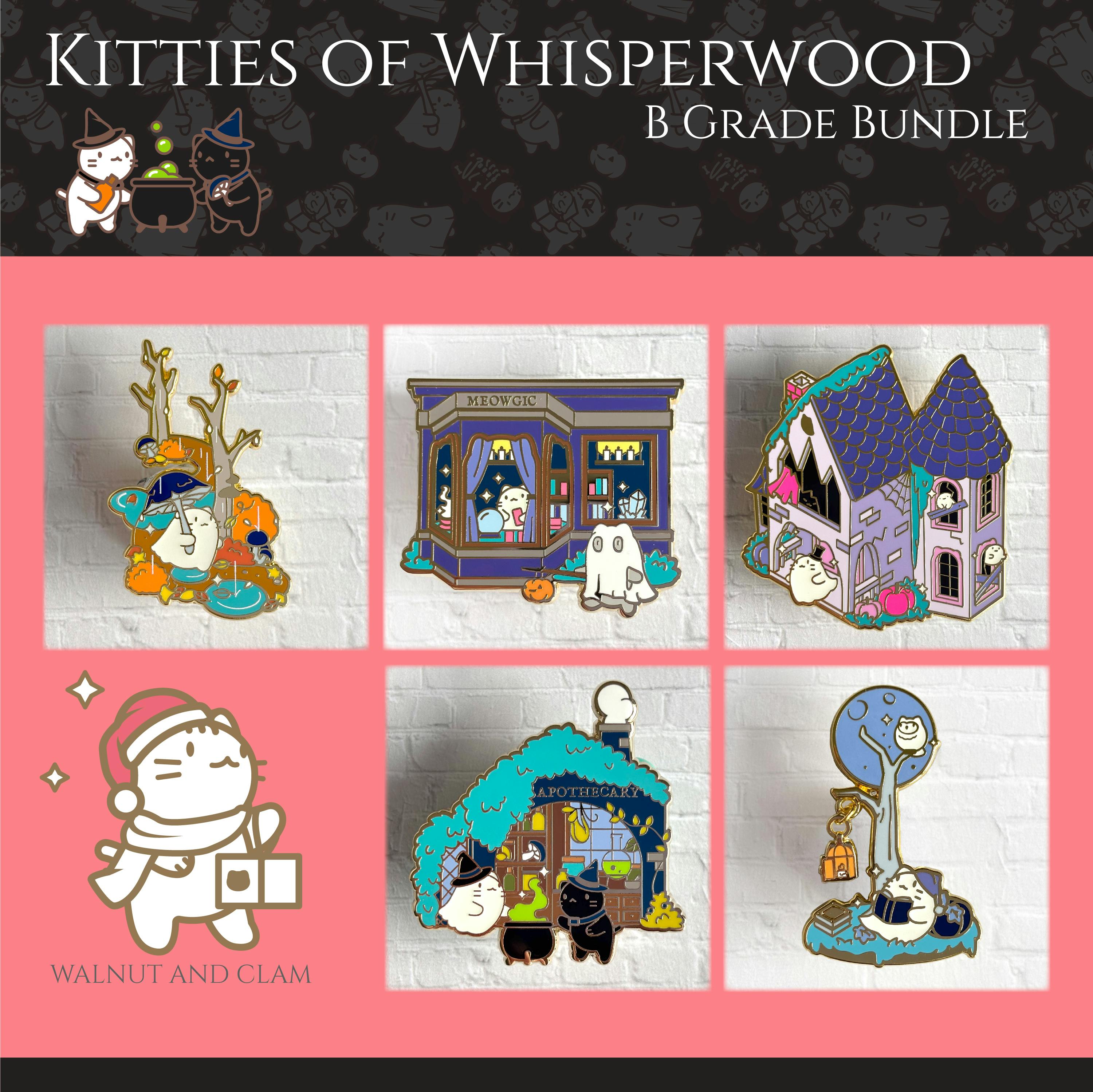 Kitties of Whisperwood Hard Enamel Pin B Grade Bundle