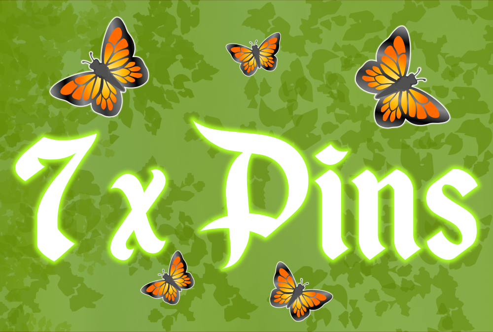 Pin : 7x Enamel Pin (Over 2cm)