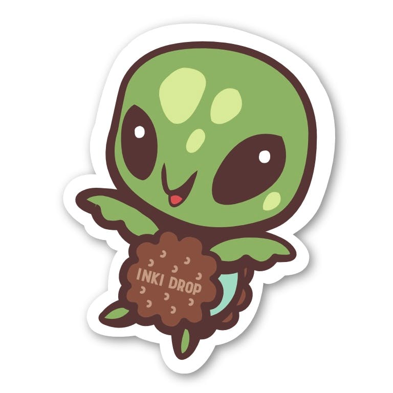 Mint Chocoturtle Mini Vinyl Sticker