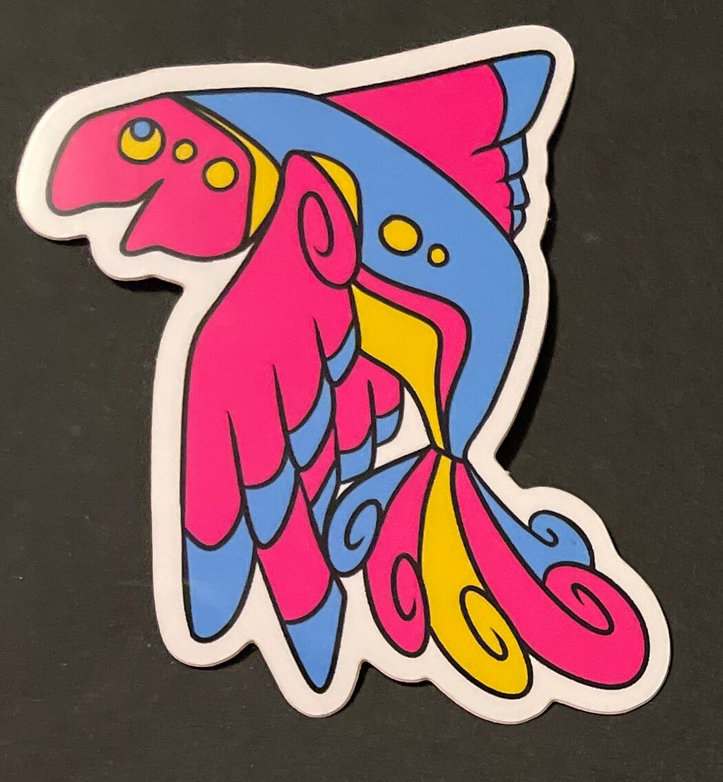 Pan flag upland trout sticker