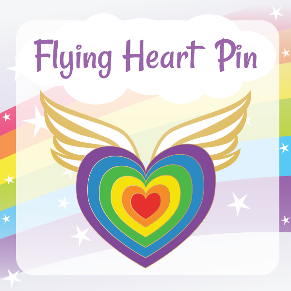 Flying Heart Pin