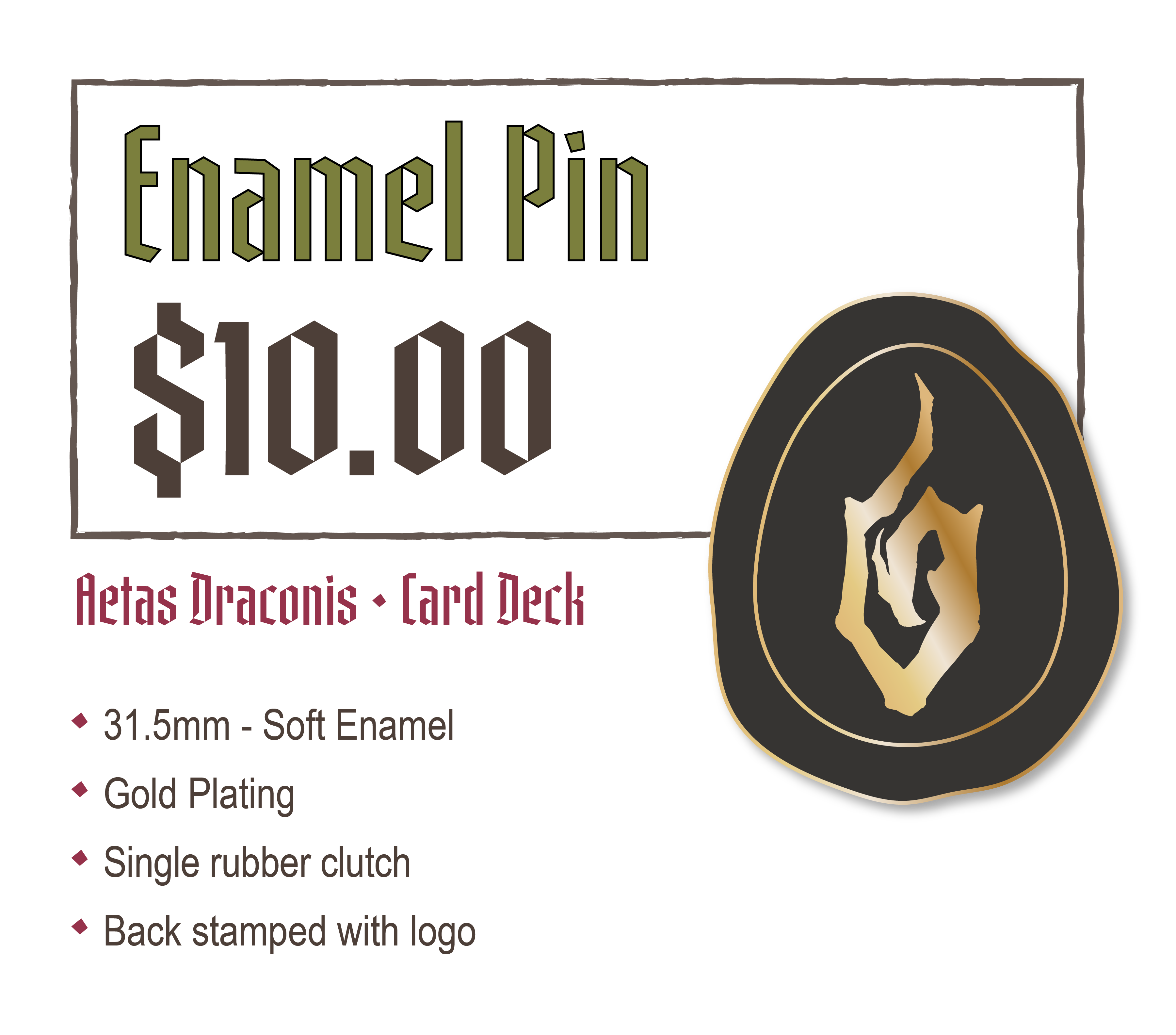 ✦ Aetas Draconis Emblem Enamel Pin