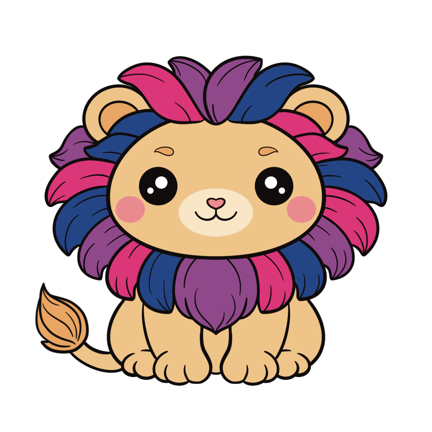 Bisexual Lion Pin