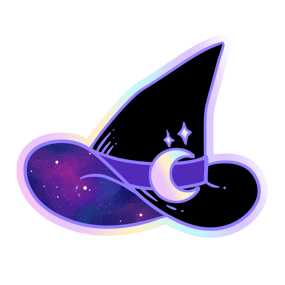 Space Hat Holo Sticker
