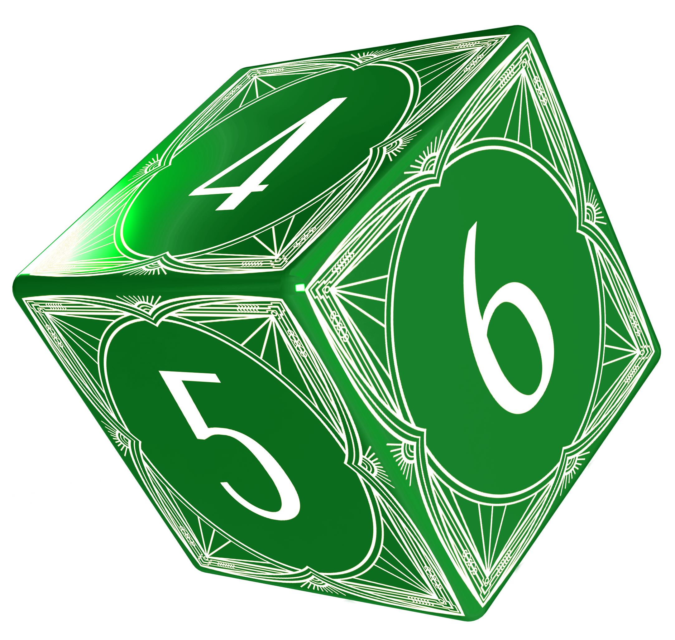 Green base with white lettering