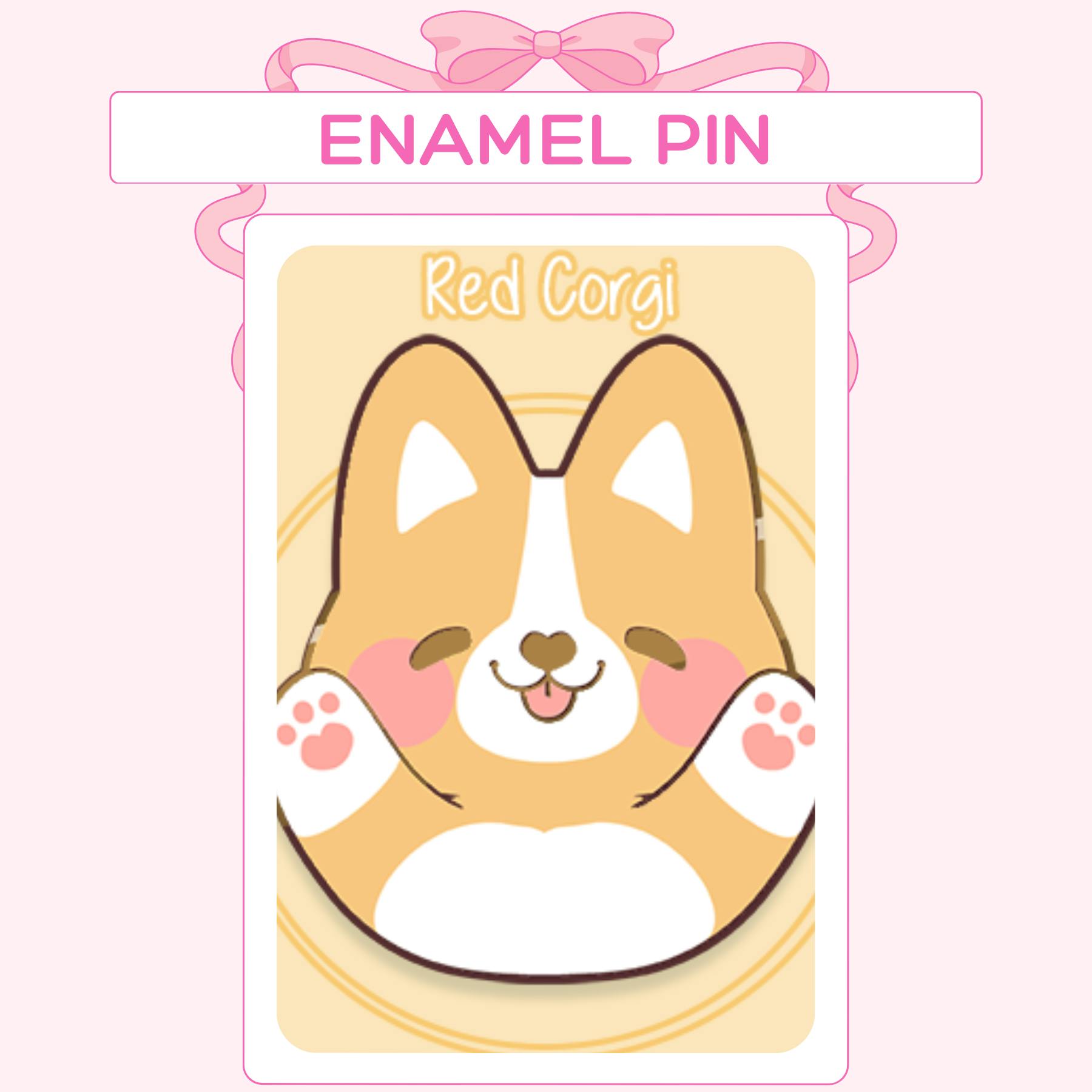 Enamel Pin Corgi - Red