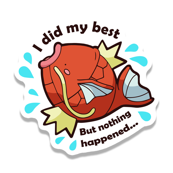 Flailing fish sticker