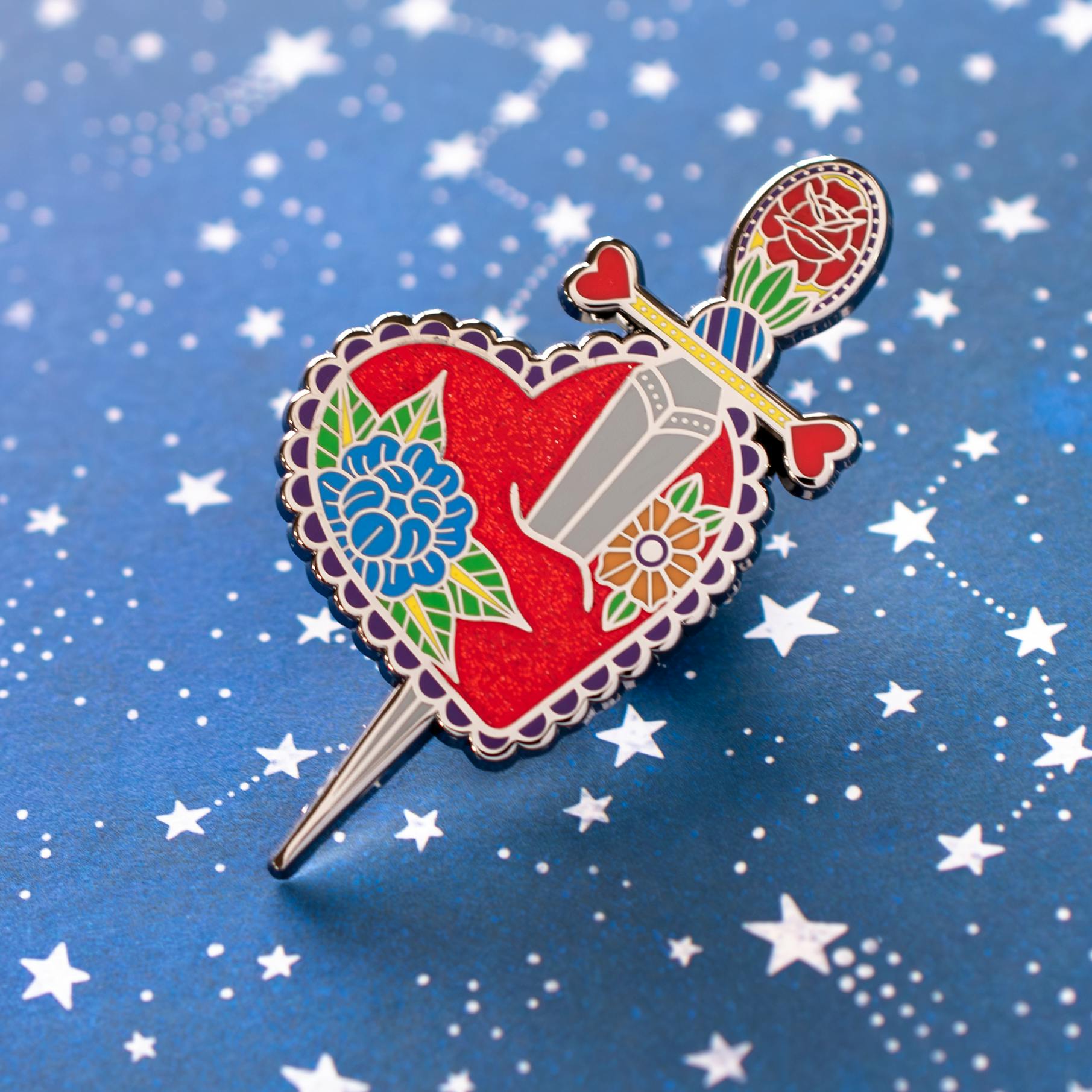 Heart and Dagger Pin - Pride