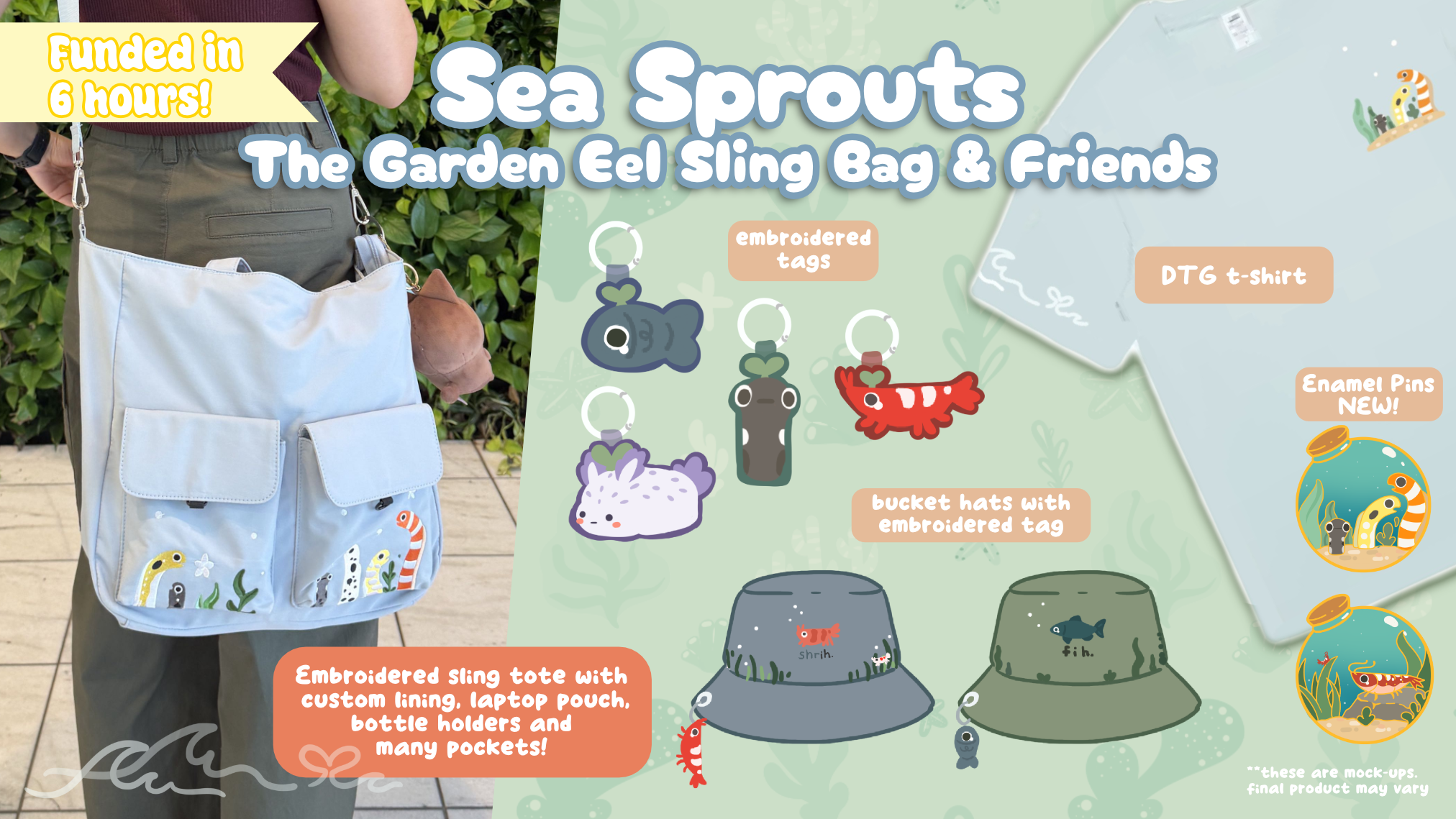 Sea Sprouts: The Garden Eel Sling Bag & Friends