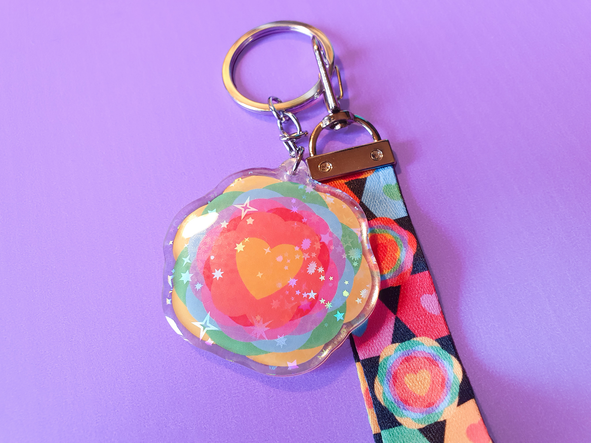 Heart Flowers Wristlet