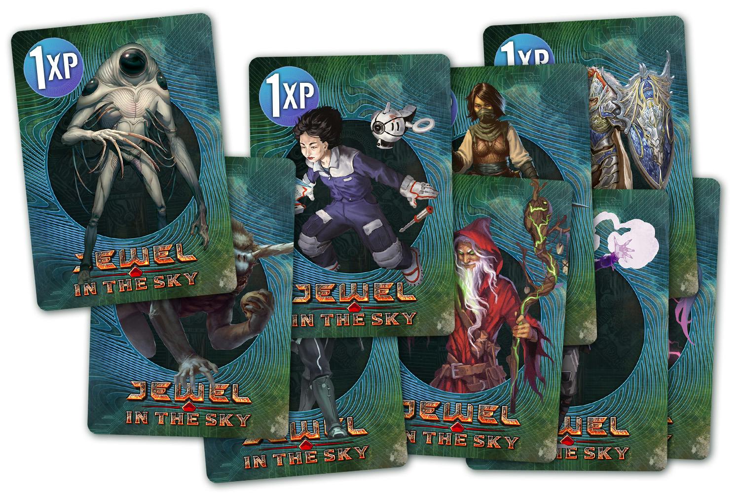 Mockup of the collection of XP cards accumulated so far.